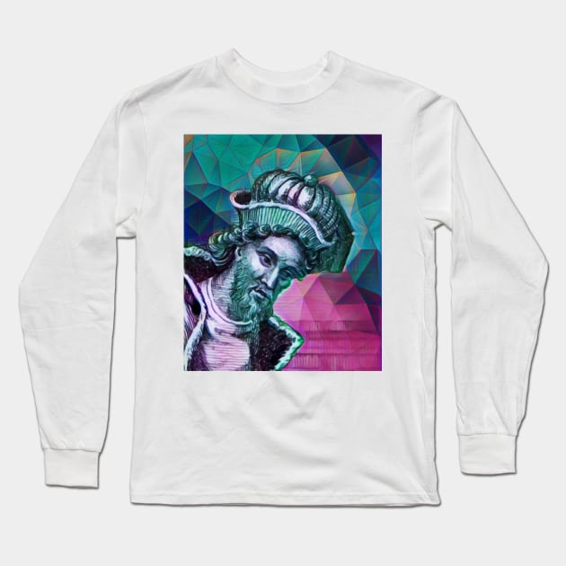 Dionysius of Halicarnassus Portrait | Dionysius of Halicarnassus Artwork 4 Long Sleeve T-Shirt by JustLit